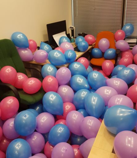 Balloons in the office